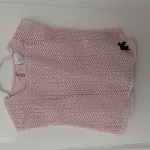 Pink Textured overlay shirt